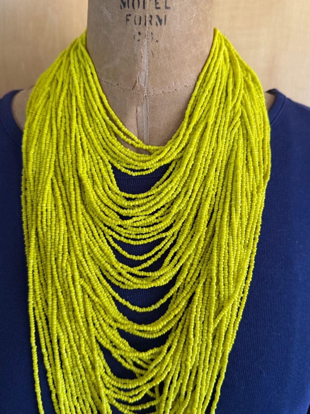 Stunning BCBG Multi-Strand Beaded Collar Necklace